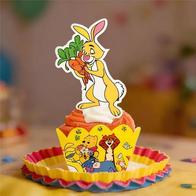 Alt view image 3 of 7 - Winnie Birthday Cake Stand Winnie The Pooh Party Decoration Winnie Cake Topper