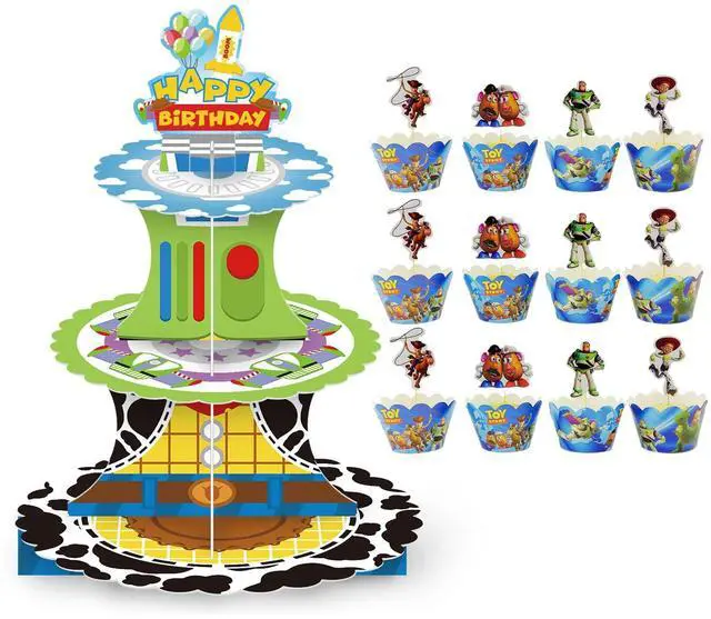Main image of Toy Story Cake Stand Toy Story Party Decoration Birthday Supplies Cake Topper