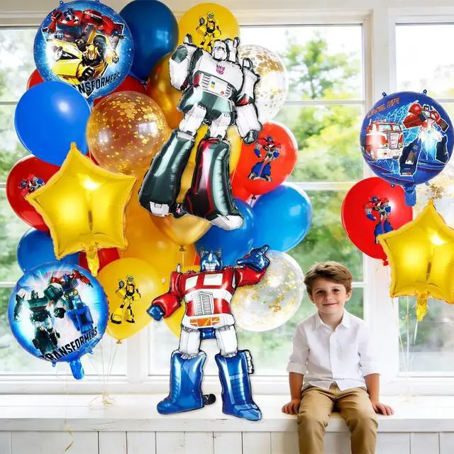 Alt view image 4 of 7 - Transformers Party Decorations,82pcs Transformers Birthday Decorations Balloons Set - Transformers Theme Party Latex Balloons & Foil Balloons for Kids Transformers Party Decorations Favors