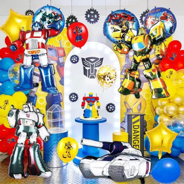Alt view image 5 of 7 - Transformers Party Decorations,82pcs Transformers Birthday Decorations Balloons Set - Transformers Theme Party Latex Balloons & Foil Balloons for Kids Transformers Party Decorations Favors