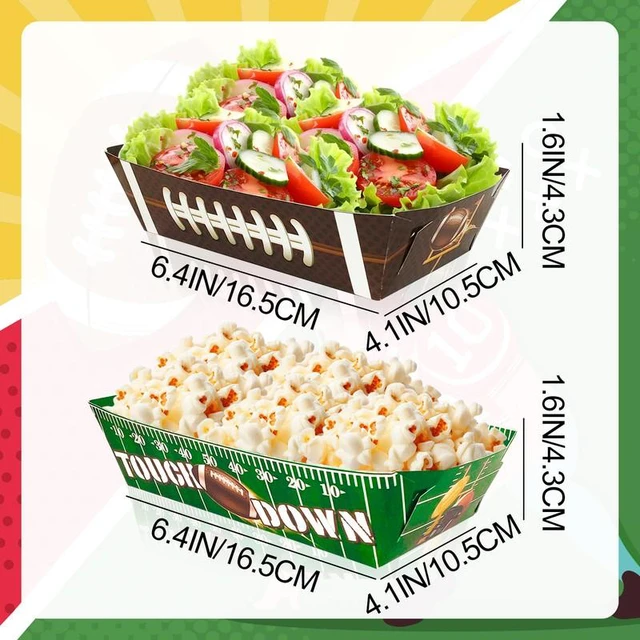 Alt view image 7 of 7 - Football Party Paper Tray, 36 Pcs Football Food Trays Set-Football Party Paper Food Trays,Football Paper Snack Tray&Football Trays for Food,for Football Party Decorations&Football Birthday Decorations