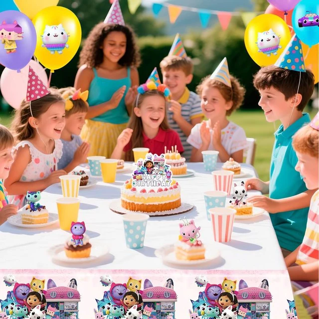 Alt view image 5 of 7 - Gabby Dollhouse Birthday Party Supplies, 35 Pcs Gabby Dollhouse Party Decorations Set - Gabby Dollhouse Birthday Decorations Banners Tablecloth Balloons Cake Toppers etc Gabby Dollhouse Party Supplies