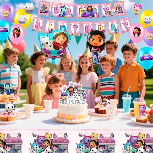 Alt view image 4 of 7 - Gabby Dollhouse Birthday Party Supplies, 35 Pcs Gabby Dollhouse Party Decorations Set - Gabby Dollhouse Birthday Decorations Banners Tablecloth Balloons Cake Toppers etc Gabby Dollhouse Party Supplies