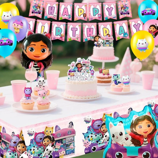 Alt view image 6 of 7 - Gabby Dollhouse Birthday Party Supplies, 35 Pcs Gabby Dollhouse Party Decorations Set - Gabby Dollhouse Birthday Decorations Banners Tablecloth Balloons Cake Toppers etc Gabby Dollhouse Party Supplies