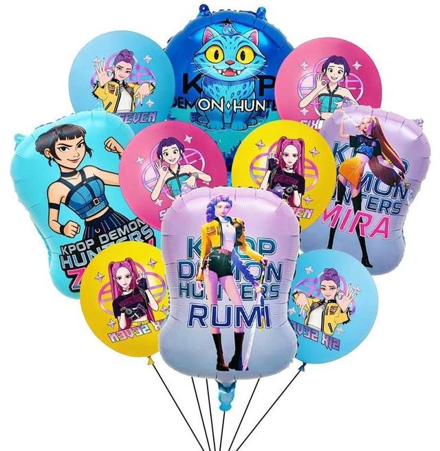 Main image of 22 Pcs Kpop Demon Hunter Birthday Decorations Set - Kpop Demon Hunter Party Foil Balloons&Kpop Demon Hunter Latex Balloons etc Kpop Demon Hunter Party Decorations Supplies