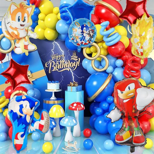 Alt view image 4 of 7 - Sonic Party Decorations Balloons, 11 Pcs Sonic Balloons Decorations - Sonic Characters Foil Balloons & Round Sonic Foil Balloons & Star Foil Balloons for Boys Kids Sonic Birthday Party Supplies