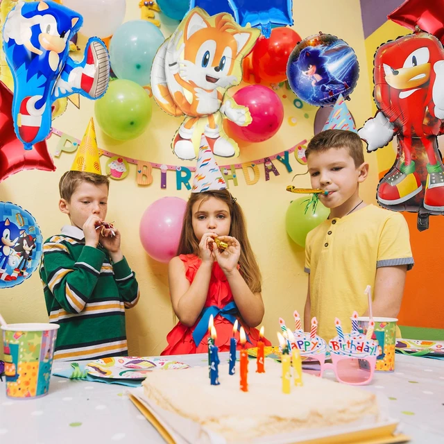 Alt view image 5 of 7 - Sonic Party Decorations Balloons, 11 Pcs Sonic Balloons Decorations - Sonic Characters Foil Balloons & Round Sonic Foil Balloons & Star Foil Balloons for Boys Kids Sonic Birthday Party Supplies