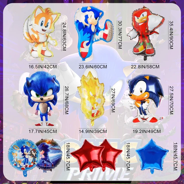Alt view image 6 of 7 - Sonic Party Decorations Balloons, 11 Pcs Sonic Balloons Decorations - Sonic Characters Foil Balloons & Round Sonic Foil Balloons & Star Foil Balloons for Boys Kids Sonic Birthday Party Supplies