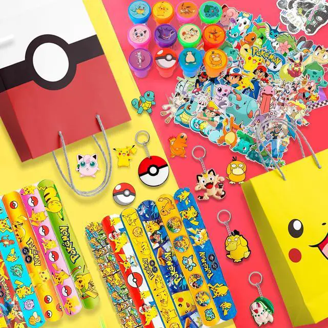 Alt view image 4 of 6 - Pokemon Party Favors for Kids, 110 Pcs Pokemon Birthday Party Favors Set - Pokemon Goodie Bags Key Chains Stickers Badges etc Pokemon Party Supplies for Pokemon Birthday Decorations