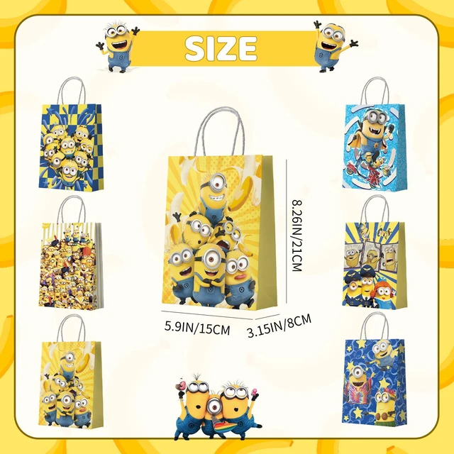 Alt view image 6 of 7 - 18 Pcs Minions Party Gift Bags Minions Party Bags Minions Gift Bags Minions Treat Bags Minions Party Paper Bags for Minions Party Decorations/Minions Birthday Decorations