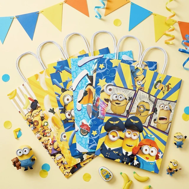 Alt view image 2 of 7 - 18 Pcs Minions Party Gift Bags Minions Party Bags Minions Gift Bags Minions Treat Bags Minions Party Paper Bags for Minions Party Decorations/Minions Birthday Decorations