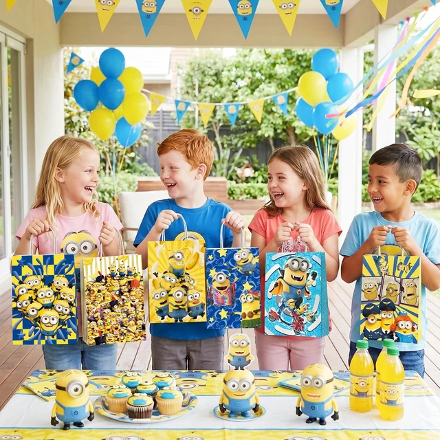 Alt view image 4 of 7 - 18 Pcs Minions Party Gift Bags Minions Party Bags Minions Gift Bags Minions Treat Bags Minions Party Paper Bags for Minions Party Decorations/Minions Birthday Decorations
