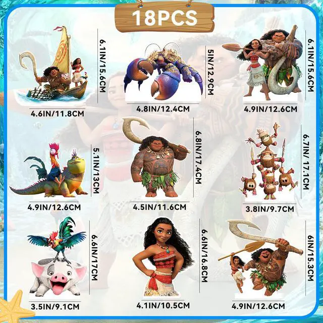 Alt view image 7 of 7 - Moana Centerpieces,9pcs Moana Birthday Party Table Centerpieces Set- Moana Party Centerpieces, Moana Honeycomb Centerpieces & Moana Themed Centerpieces for Moana Party or Moana Table Decorations