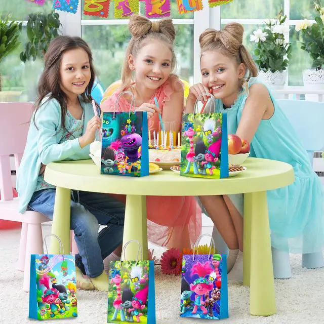 Alt view image 5 of 6 - Trolls Party Gift Bags - 16 Pcs Trolls Party Bags, Trolls Gift Bags, Trolls Candy Bags for Boys/Girls Children's Trolls Themed Birthday Party Decoration Supplies