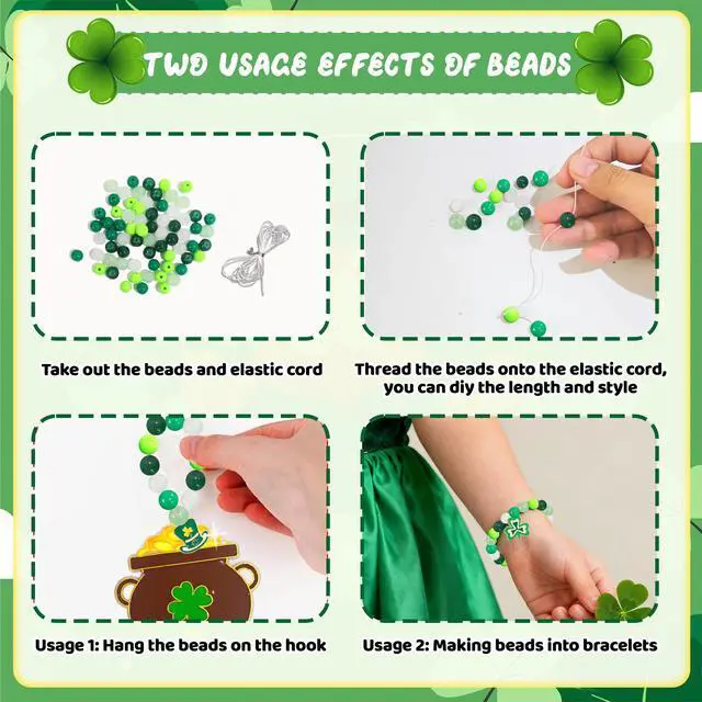 Alt view image 6 of 7 - 201pcs St. Patrick's Day Glue Painting for Irish St. Patrick's Day Party Decorations, Paint Your Own Window Ornaments Irish Sun Catcher Craft for Shamrock Decorations for Irish