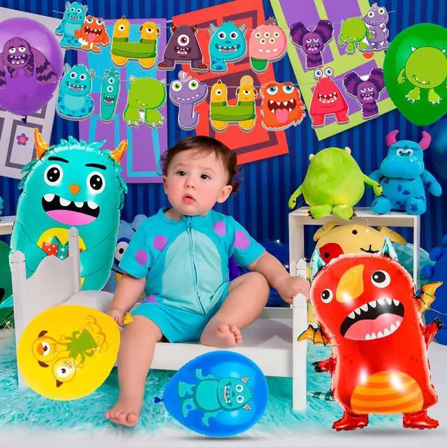 Alt view image 5 of 7 - 113 Pcs Monsters Inc Party Decorations & Tableware Set - Monsters Inc Balloons Banner Cake Toppers Cups Tablecloth etc Monsters Inc Birthday Party Supplies