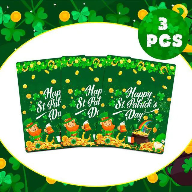 Alt view image 7 of 7 - St Patricks Day Tablecloth, 3pcs Saint Patricks Day Table Cloth Set - St. Pat's Day Party Tablecloth, Happy St. Patrick's Day Tablecloths & St. Patrick's Day Tablecover for St Patricks Day Decorations
