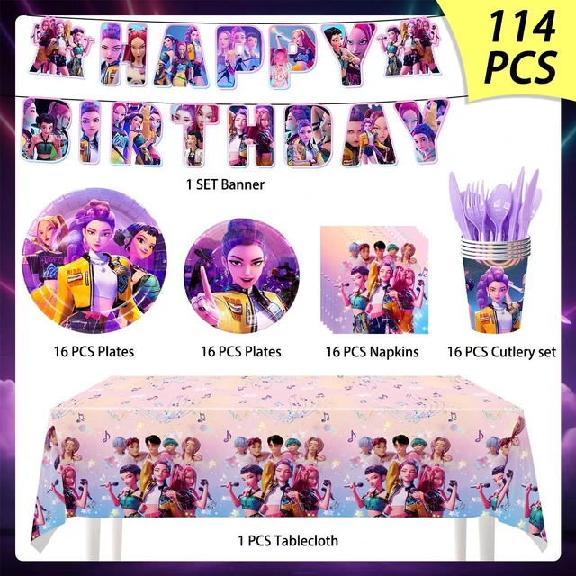 Alt view image 7 of 7 - Puppy Dog Birthday Party Supplies,148pcs Dog Party Decorations & Dog Birthday Party Tableware Set- Dog Birthday Banner,Puppy Balloons&Puppy Party Plates Cups Table Cloth etc Dog Themed Party Supplies