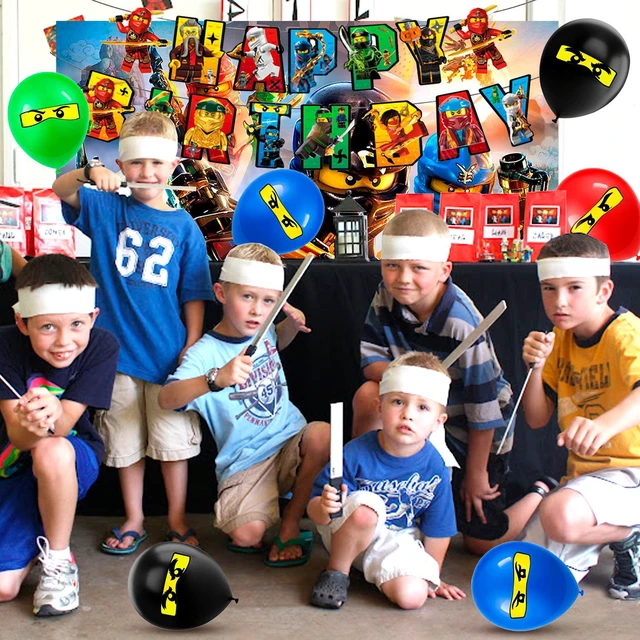 Alt view image 4 of 6 - Ninja Birthday Decorations,112pcs Ninja Party Decorations&Ninja Party Tableware Set- Ninja Decorations Banner Balloons Backdrop Plates Napkins Table Cloths etc Ninja Birthday Party Supplies