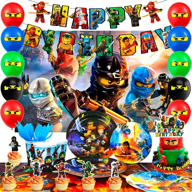 Main image of Ninja Birthday Decorations,112pcs Ninja Party Decorations&Ninja Party Tableware Set- Ninja Decorations Banner Balloons Backdrop Plates Napkins Table Cloths etc Ninja Birthday Party Supplies