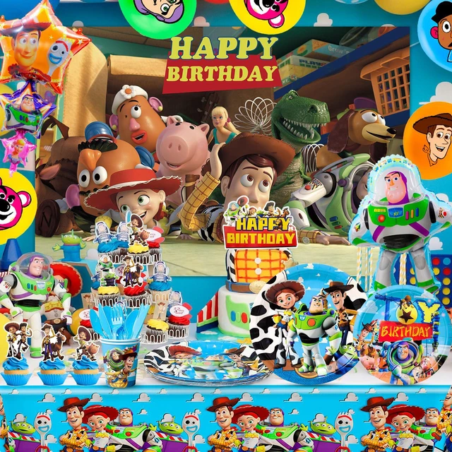 Alt view image 2 of 7 - Toy Story Birthday Decorations,114pcs Toy Story Party Decorations&Toy Story Tableware Set-Toy Story Decorations Ballons Banner Backdrop&Toy Story Plates Napkins Tablecloth etc Toy Story Party Supplies