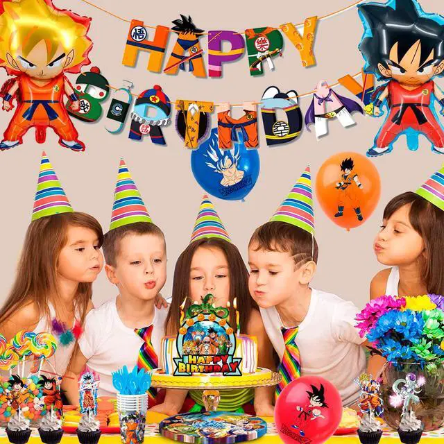 Alt view image 3 of 7 - Dragon Ball Birthday Decoration, 111pcs Dragon Ball Party Decoration&Tableware Set-Dragon Ball Banner Balloons Cupcake Topper Napkins Paper Plates Cups Table Cloth etc Dragon Ball Party Supplies