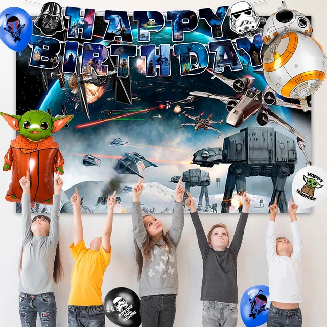 Alt view image 4 of 7 - Star Wars Party Supplies,114pcs Star Wars Party Decorations & Tableware Set-Star Wars Party Plates Napkins Cups & Star Wars Birthday Banner Balloons Cake Decorations etc Star Wars Birthday Decorations