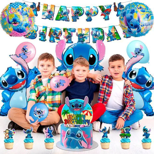Alt view image 5 of 7 - Stitch Party Supplies, 106pcs Stitch Birthday Decorations&Stitch and Angel Birthday Tableware Set - Stitch Birthday Party Balloons Banner&Stitch Party Plates Napkins etc Stitch Birthday Party Supplies