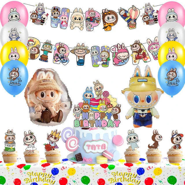 Main image of 29 Pcs Labubu Birthday Party Decorations Set - Labubu Party Banner Balloons Tablecloth & Labubu Birthday Cake Toppers etc Labubu Party Decorations for Labubu Birthday Party Supplies
