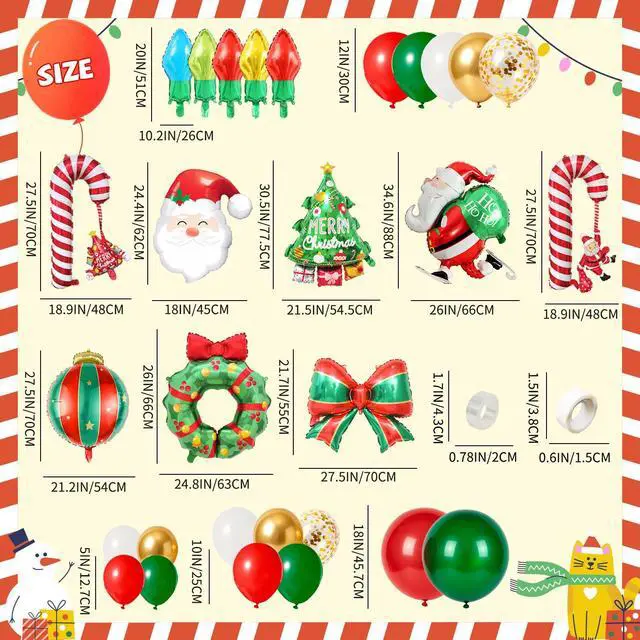 Alt view image 6 of 7 - 87pcs Christmas Balloon Garland Arch Kit for Christmas Party Decorations