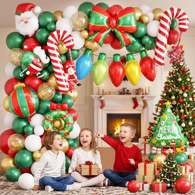 Alt view image 3 of 7 - 87pcs Christmas Balloon Garland Arch Kit for Christmas Party Decorations