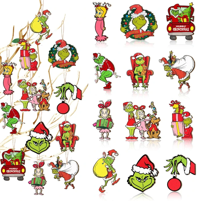 Main image of Christmas Tree Decorations, 37 PCS Christmas Tree Ornaments, Hanging Ornaments with Rope for Xmas Party Supplies