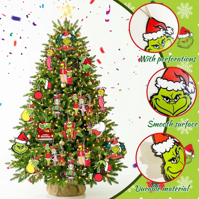 Alt view image 2 of 7 - Christmas Tree Decorations, 37 PCS Christmas Tree Ornaments, Hanging Ornaments with Rope for Xmas Party Supplies