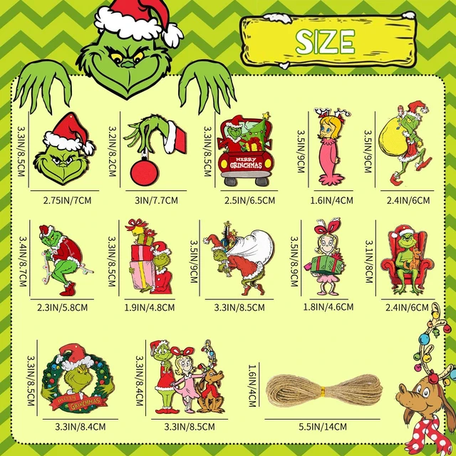 Alt view image 6 of 7 - Christmas Tree Decorations, 37 PCS Christmas Tree Ornaments, Hanging Ornaments with Rope for Xmas Party Supplies