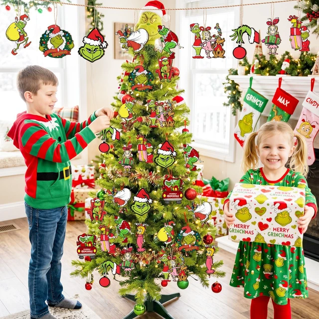 Alt view image 4 of 7 - Christmas Tree Decorations, 37 PCS Christmas Tree Ornaments, Hanging Ornaments with Rope for Xmas Party Supplies