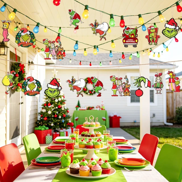 Alt view image 3 of 7 - Christmas Tree Decorations, 37 PCS Christmas Tree Ornaments, Hanging Ornaments with Rope for Xmas Party Supplies