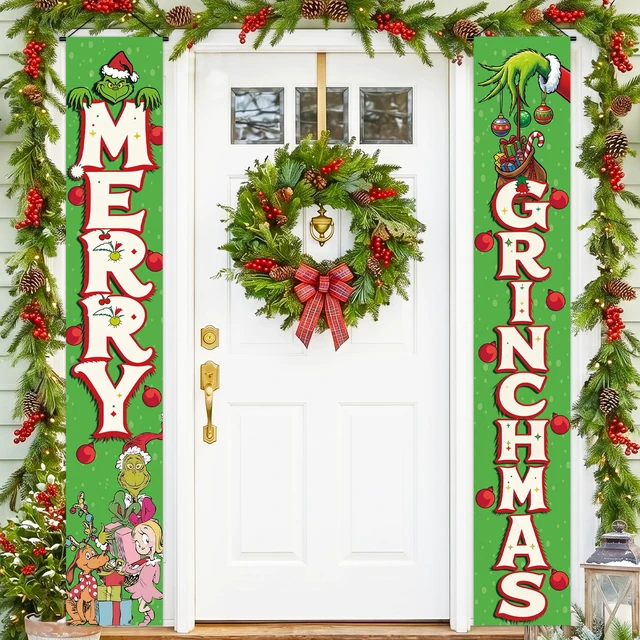 Main image of Christmas Porch Banners Set, Christmas Porch Signs, Christmas Front Door Banner Decorations for Xmas Party Supplies