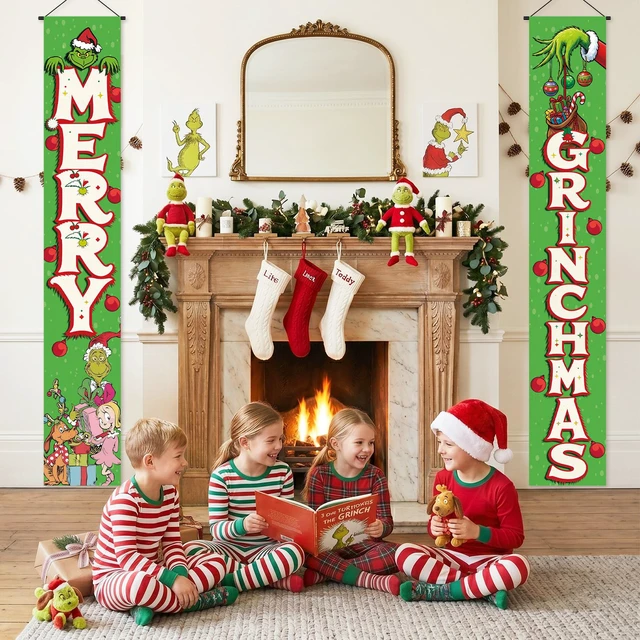 Alt view image 5 of 6 - Christmas Porch Banners Set, Christmas Porch Signs, Christmas Front Door Banner Decorations for Xmas Party Supplies