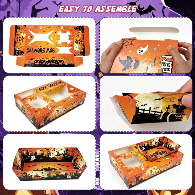 Alt view image 5 of 7 - 40pcs Halloween Movie Night Snack Tray for Halloween Party Decorations,Halloween Movie Snack Tray,Halloween Movie Night Snack Box,Trick Or Treat Snack Tray,Trick Or Treat Party Supplies