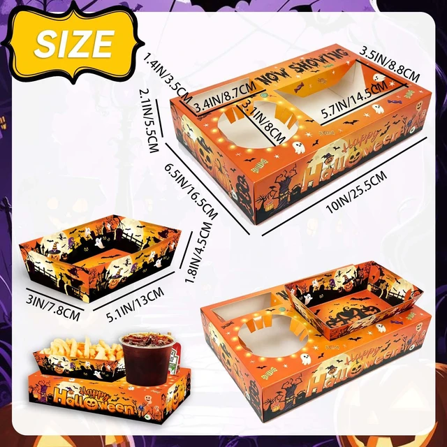 Alt view image 6 of 7 - 40pcs Halloween Movie Night Snack Tray for Halloween Party Decorations,Halloween Movie Snack Tray,Halloween Movie Night Snack Box,Trick Or Treat Snack Tray,Trick Or Treat Party Supplies