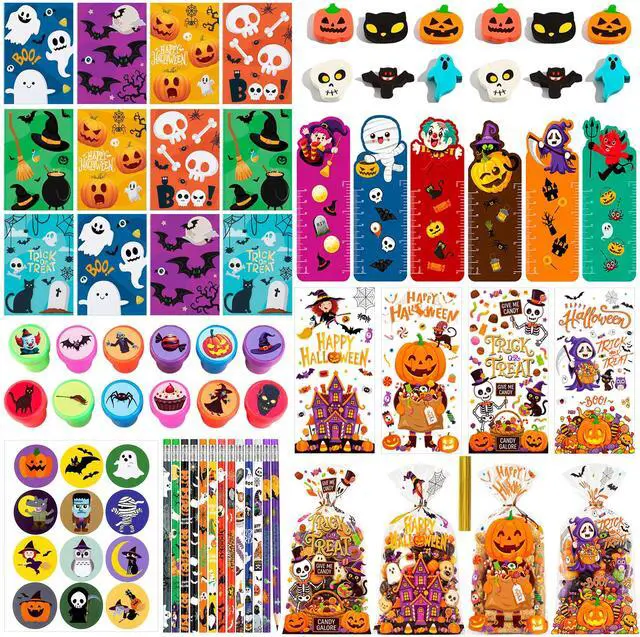 Main image of 84pcs Halloween Stationery Gifts for Halloween Party Supplies ,Halloween Themed Stationery Gift,Halloween Art and Craft Stationery Gift,Halloween Goodie Bag Stuffers