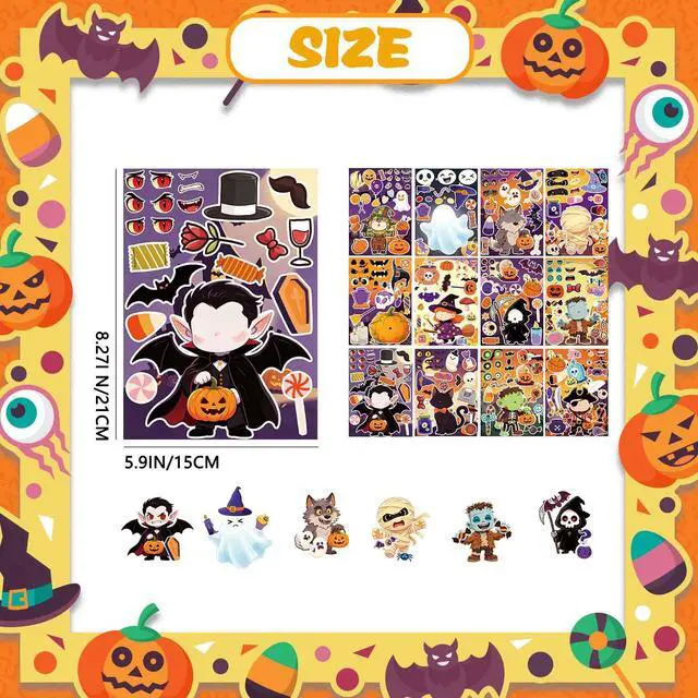 Alt view image 7 of 7 - Halloween DIY Stickers