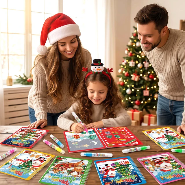 Alt view image 5 of 7 - Christmas Water-Painting Book