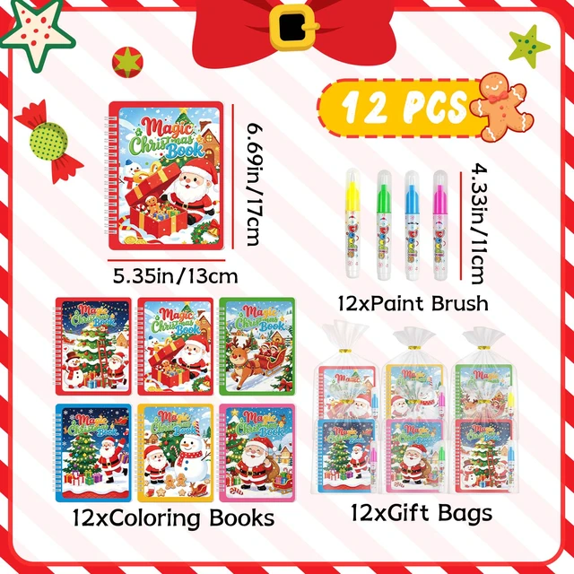 Alt view image 7 of 7 - Christmas Water-Painting Book