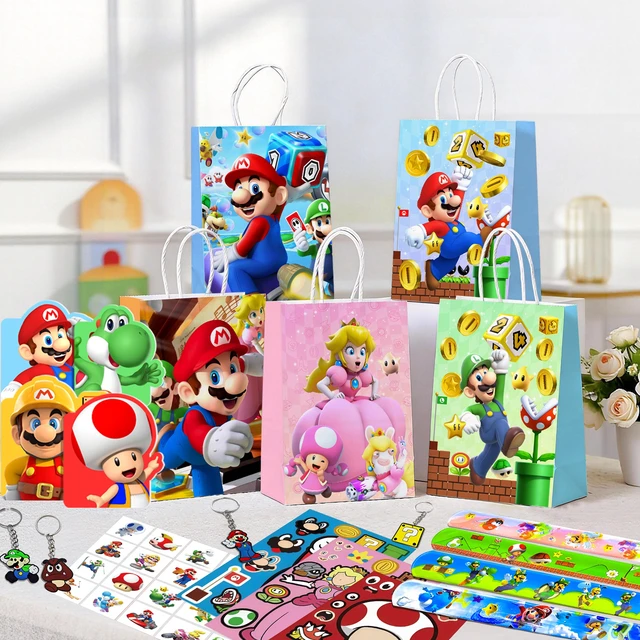 Alt view image 5 of 7 - 104 Pcs Super Mario Party Favors Set ,Super Mario Birthday Party Favors- Mario Party Diy Stickers Key Chains Seals Pens Temporary Tattoo etc Mario Birthday Favors for Mario Birthday Party Supplies