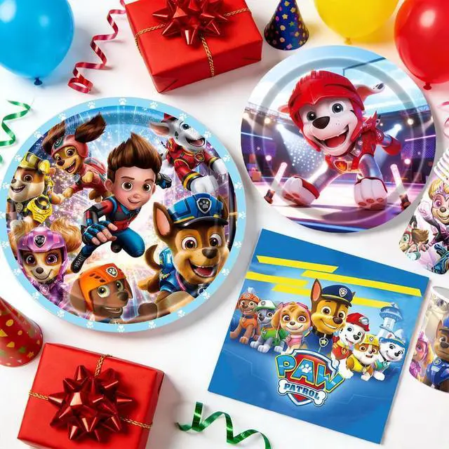 Alt view image 7 of 7 - Paw Patrol Party Supplies, 120 Pcs Paw Patrol Party Tableware Set - Paw Patrol Party Plates Napkins Cups Paw Patrol Birthday Decorations for Boys/Girls, Serves 30