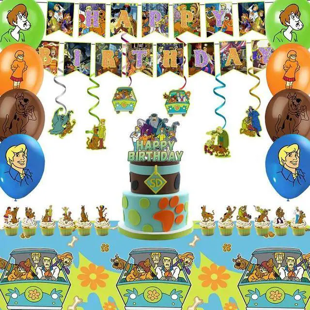 Main image of 33 Pcs ScoobyDoo Party Decorations - ScoobyDoo Party Balloons&ScoobyDoo Birthday Banner Cake Toppers Tablecloth etc ScoobyDoo Birthday Party Decorations for ScoobyDoo Birthday Decorations