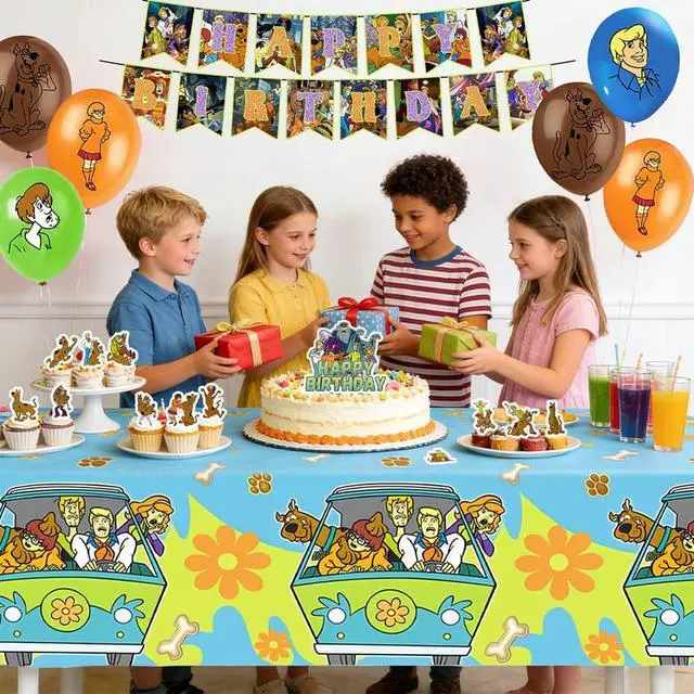 Alt view image 5 of 7 - 33 Pcs ScoobyDoo Party Decorations - ScoobyDoo Party Balloons&ScoobyDoo Birthday Banner Cake Toppers Tablecloth etc ScoobyDoo Birthday Party Decorations for ScoobyDoo Birthday Decorations