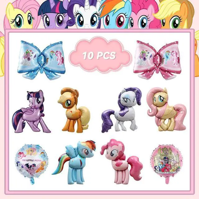 Alt view image 2 of 7 - My Little Pony Party Decorations Balloons, 10 Pcs My Little Pony Foil Balloons-Bow Foil Balloon & Round Foil Balloons etc My Little Pony Foil Balloons for Kids My Little Pony Birthday Party Decoration