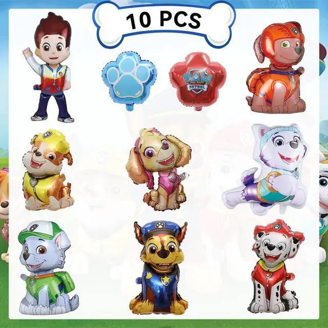 Alt view image 2 of 7 - Paw Patrol Party Decorations Balloons,10 pcs Paw Patrol Balloons Including Paw Patrol Foil Balloon & Dog Paw Balloon etc Paw Patrol Foil Balloons for Boys Kids Paw Patrol Themed Party